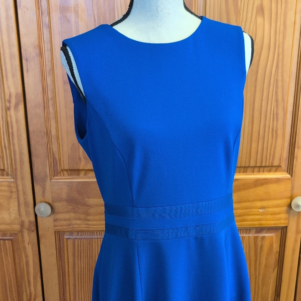 Calvin Klein Royal Blue Midi Sleeveless Dress 12              CC122 - Picture 2 of 7